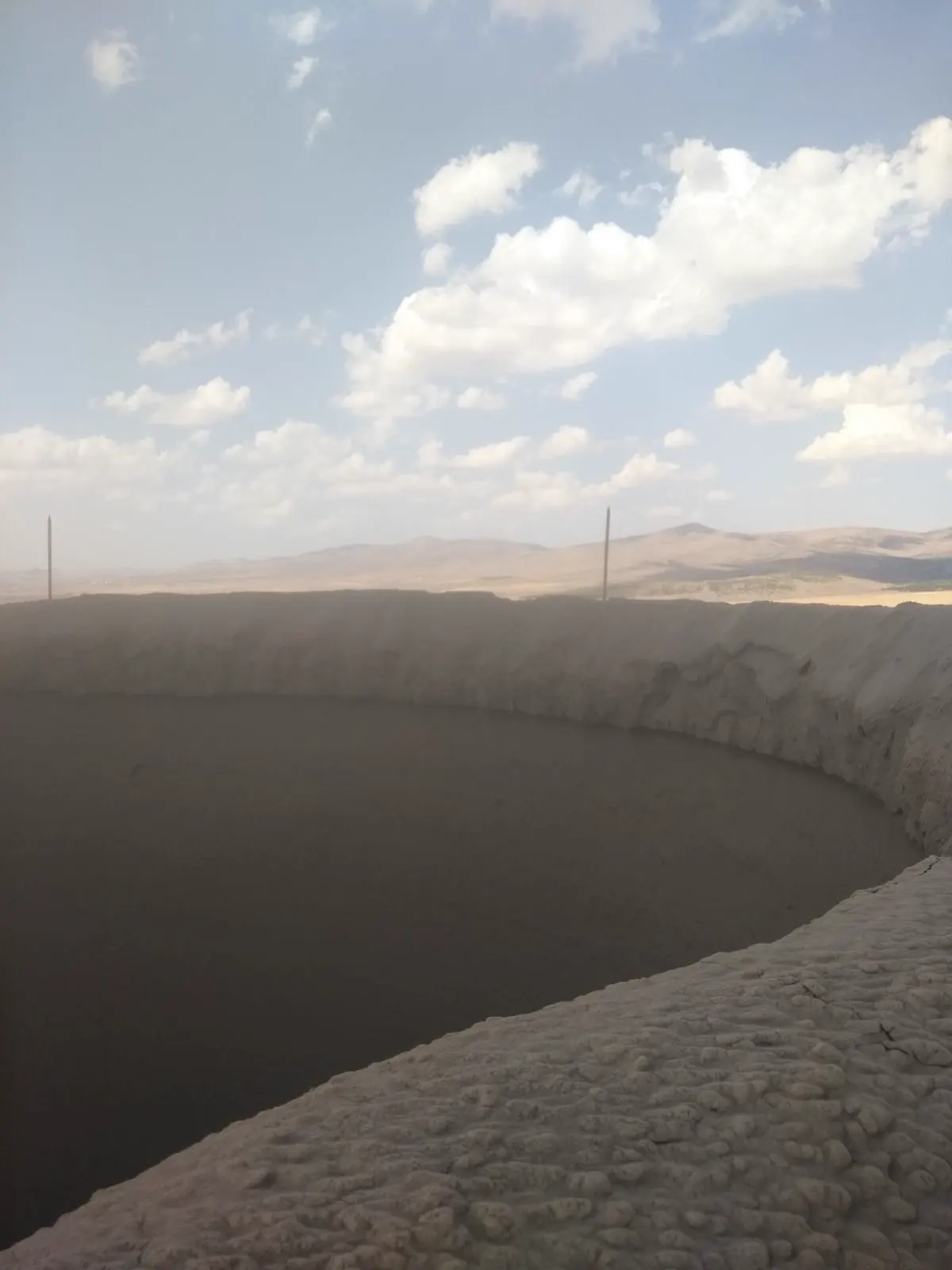 Vue du sommet de la cheminée depuis le niveau de travail supérieur, Kırşehir