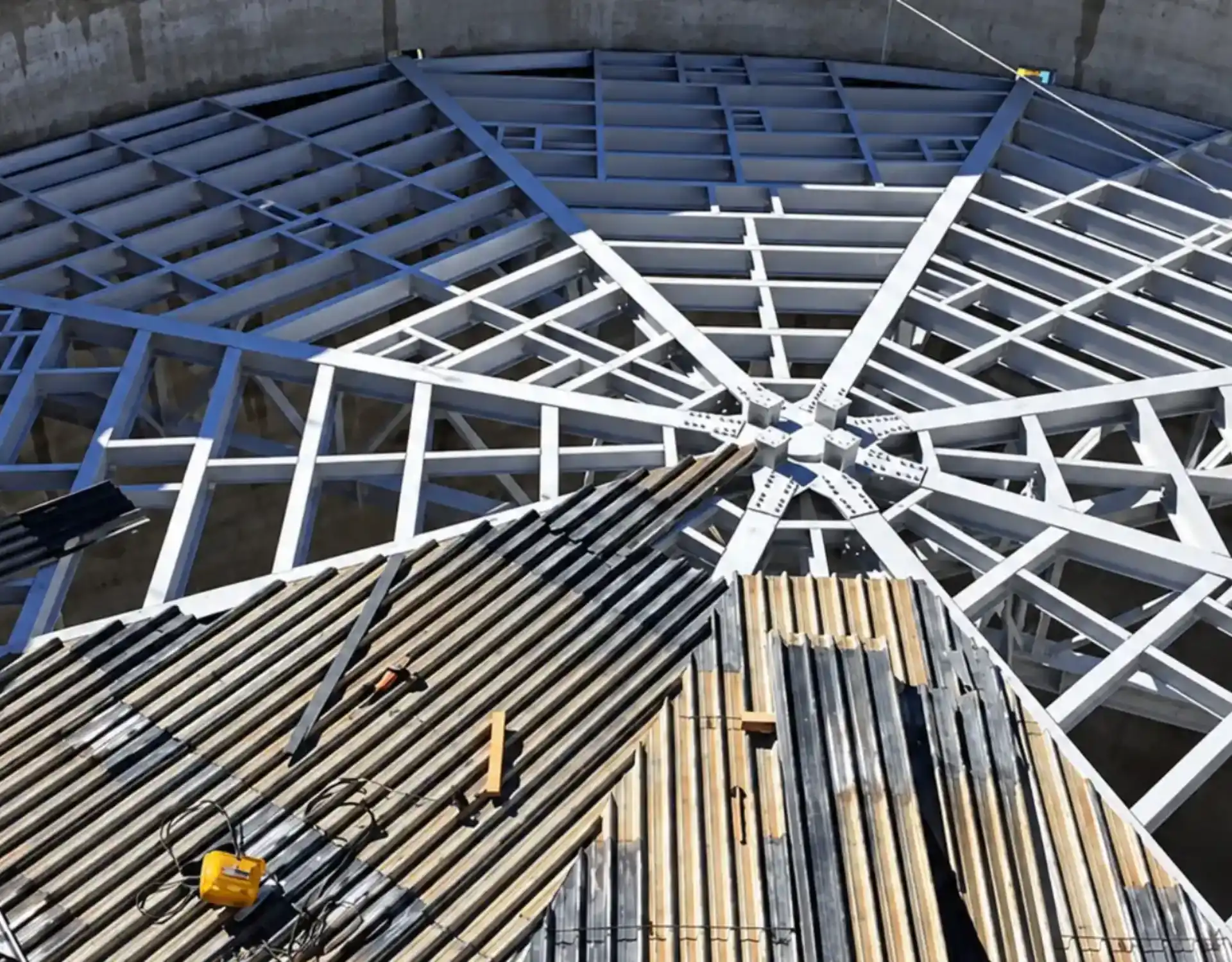 15,000 t stock silo at Eti Alüminyum Seydişehir during coating works